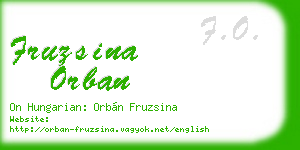 fruzsina orban business card