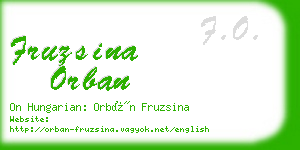 fruzsina orban business card
